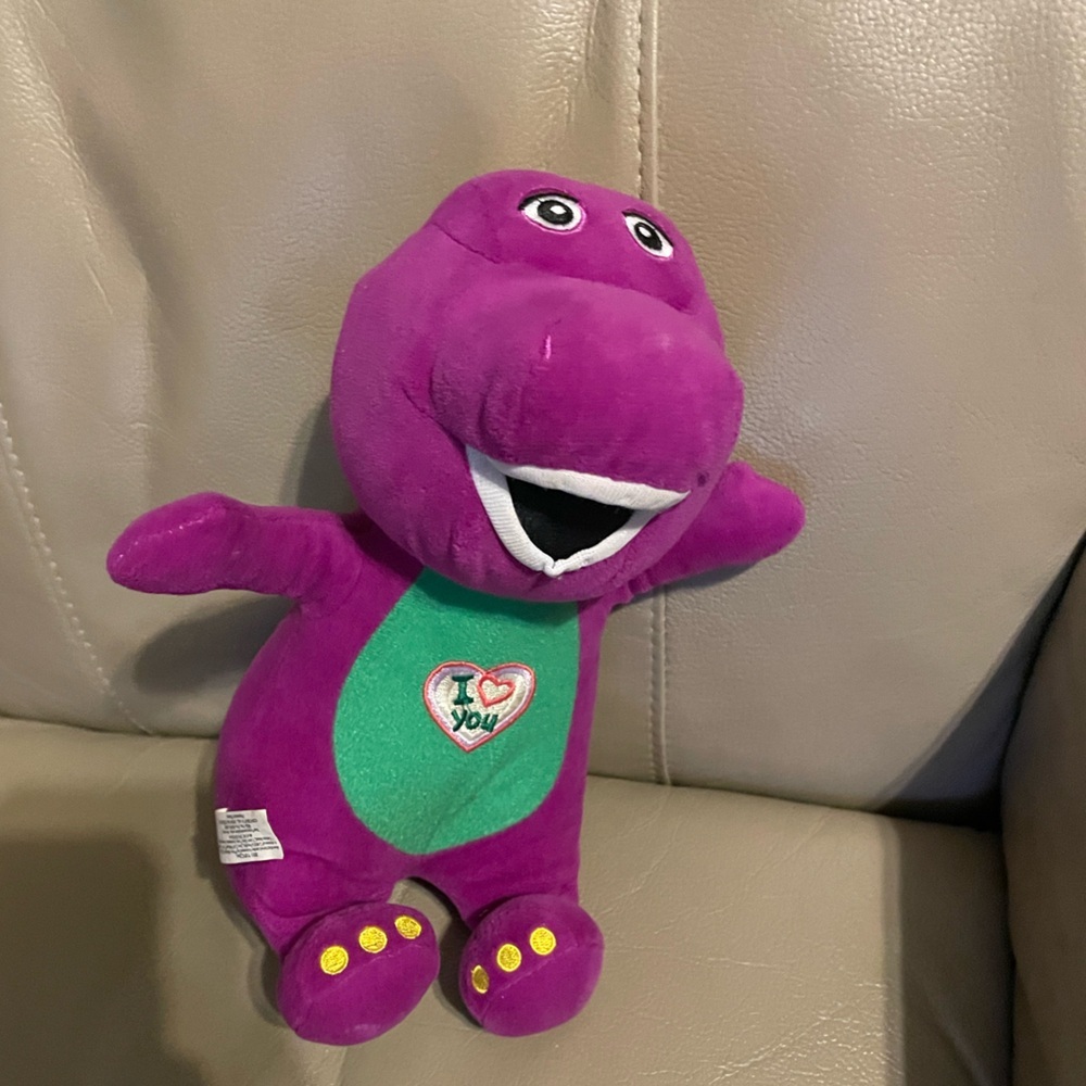 Barney Plush Singing  I Love You Song 9" 2011 Battery Purple Dinosaur Lyon Group